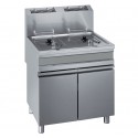 Fritadeira Profissional a Gás de 2 Cubas de 15 +15 Litros, +110° a +190° C, 21670 kcal/h, Potência de 25200 Watts (transporte incluído) - Refª 100375