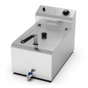 Fritadeira Industrial Elétrica de Bancada Monofásica de 10 Litros com Cabeça Removível, Cesto, Tampa e Torneira, +195°C, 4200 Watts (transporte incluído) - Refª 102702