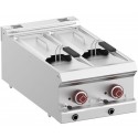 Fritadeira Industrial Eléctrica de Bancada de 2 Zonas para 7 +7 Litros (transporte incluído) - Refª 100095