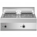 Grelhador Industrial Elétrico a Vapor de 2 Zonas com Cubas de Água Removíveis, 2x Grelhas com 270x450 mm, Potência de 8000 Watts (transporte incluído) - Refª 102752