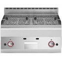 Grelhador Industrial a Gás de Pedra Lávica, Grill Profissional da Churrasqueira com 2 Zonas, Potência de 11000 Watts (transporte incluído) - Refª 100042