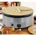 Máquina de Fazer Crepes Industrial a Gás de Ø 400 mm, Crepeira com 3095 kcal/h, Potência de 3600 Watts (transporte incluído) - Refª 101288