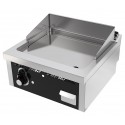 Placa de Grelhar Industrial a Gás com Chapa Fry Top Lisa com Espessura de 15 mm e Tratamento Cromo, 8600 kcal/h, Potência de 10000 Watts (transporte incluído) - Refª 102124