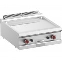 Placa de Grelhar Industrial a Gás Lisa de 2 Zonas, Chapa Fry Top Dupla Cromo Profissional (transporte incluído) - Refª 100100