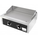 Placa de Grelhar Industrial a Gás de 2 Zonas com Chapa Fry Top Lisa com Espessura de 15 mm, 10750 kcal/h, Potência de 12500 Watts (transporte incluído) - Refª 102115