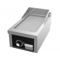 Placa de Grelhar Industrial Elétrica Trifásica com Chapa Fry Top Lisa com Espessura de 15 mm e Tratamento Cromo, Potência de 4500 Watts, +100º +300º C (transporte incluído) - Refª 102145