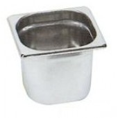 Cuba em Aço Inoxidável Polido GN 1/6 de 150 mm de Profundidade, Dimensões de 176x162x150 mm (LxPxA) - Refª 100655