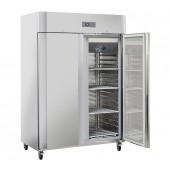 Armário Congelador Industrial Ventilado em Aço Inoxidável de 2 Portas, 1200 Litros, Arca Vertical de Congelação de -22º -18º C (transporte incluído) - Refª 102770