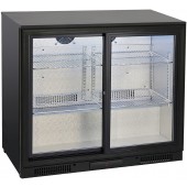 Armário Frigorífico Ventilado para Latas e Garrafas com 2 Portas Deslizantes de Correr, 197 Litros, Temperaturas +1º +10º C (transporte incluído) - Refª 102772