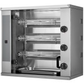 Assador de Frangos Industrial a Gás com 3 Espetos Independentes com Capacidade para 9 Frangos, 10320 kcal/h, Potência de 12000 Watts (transporte incluído) - Refª 102306