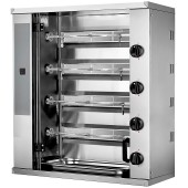 Assador de Frangos Industrial a Gás com 4 Espetos Independentes com Capacidade para 12 Frangos, 11696 kcal/h, Potência de 13600 Watts (transporte incluído) - Refª 102764