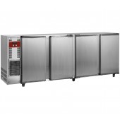 Bancada Industrial Refrigerada Ventilada com 4 Portas em Aço Inoxidável, 783 Litros, +1º +8º C (transporte incluído) - Refª 102292