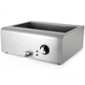 Banho Maria Industrial Elétrico Monofásico GN 1/1 em Aço Inoxidável, +30º +90º C, Dimensões de 600x500x235 mm LxPxA, Potência de 2000 Watts (transporte incluído) - Refª 102724