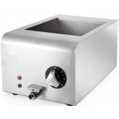 Banho Maria Industrial Elétrico Monofásico GN 1/2 em Aço Inoxidável, +30º +90º C, Dimensões de 300x500x235 mm LxPxA, Potência de 1000 Watts (transporte incluído) - Refª 102723