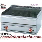 Grelhador Industrial a Vapor de 2 Zonas Independentes com Aquecimento a Gás e Bacia de Água da Linha 650, Grill de 12900 kcal/h, Potência de 15000 Watts (transporte incluído) - Refª 100044