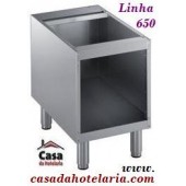 Bancada Aberta de Suporte em Aço Inoxidável, Base com Dimensões de 400x540x570 mm LxPxA (transporte incluído) - Refª 100054