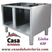 Bancada Aberta de Suporte em Aço Inoxidável, Base com Dimensões de 800x540x570 mm LxPxA (transporte incluído) - Refª 100056