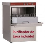 Máquina de Lavar Loiça Industrial Monofásica Profissional para Copos e Pratos com Cestos de 450x450 mm e Purificador de Água (transporte incluído) - Refª 100240