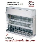 Exterminador de Insetos de Parede com 2 Lâmpadas Fluorescentes de 15 Watts, Insectívoro com Protecção de 100 m2 (transporte incluído) - Refª 100292