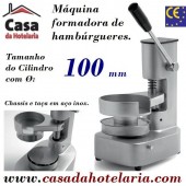 Máquina Formadora de Hambúrgueres Manual até Ø 100 mm (transporte incluído) - Refª 100470