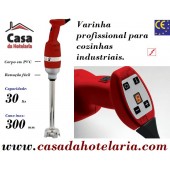 Varinha Mágica Industrial Monofásica para 30 Litros, Misturadora Profissional com Acelerador e Cano de 300 mm, Compirimento Total de 650 mm, 300 Watts (transporte incluído) - Refª 100472