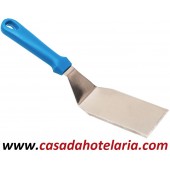 Paleta Rectangular de Aço Inoxidável com Cabo Plastificado para Pizzaria, Dimensões de 72x120 mm - Refª 100886