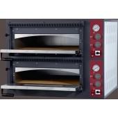 Forno de Pizzas Industrial Elétrico Trifásico de 2 Câmaras para 2x 6 pizzas de Ø 350 mm, 14600 Watts, +50º +450º C (transporte incluído) - Refª 100947