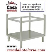 Base de Suporte Robusta em Inox para Fornos 6x GN 1/1 (transporte incluído) - Refª 101350