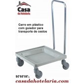 Carro para Transporte de Cestos com Guiador e Base em Polipropileno (transporte incluído) - Refª 101415