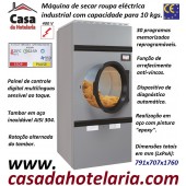 Máquina de Secar Roupa Industrial Eléctrica para 10 kg com Rotação Alternada do Tambor e Painel Digital Multilinguas, 18400 Watts (transporte incluído) - Refª 101571