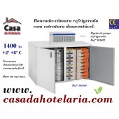 Bancada Câmara Refrigerada Desmontável com Dimensões de 1465x995x1060 mm (LxPxA), 1400 Litros (transporte incluído) - Refª 101625