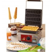 Máquina de Waffles Monofásica para 4 Palitos, Potência de 1600 Watts, 0º a +300º C (transporte incluído) - Refª 101715