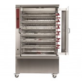 Assador de Frangos Industrial a Gás com 11 Espetos com Capacidade para 66 Frangos, 29930 kcal/h, potência de 34800 Watts (transporte incluído) - Refª 102311
