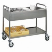 Carro para Levantamento de Mesas em Aço Inoxidável para 3x GN 1/1 com Prateleira Inferior (transporte incluído) - Refª 101061