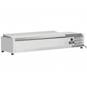 Estrutura Refrigerada Profissional GN 1/3 com Tampa em Aço Inoxidável, 1500 mm, +2º +8º C (transporte incluído) - Refª 102810