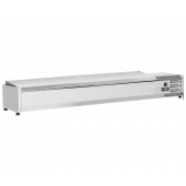 Estrutura Refrigerada Profissional GN 1/4 com Tampa em Aço Inoxidável, 1800 mm, +2º +8º C (transporte incluído) - Refª 102811