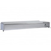 Estrutura Refrigerada Profissional GN 1/3 com Tampa em Aço Inoxidável, 2000 mm, +2º +8º C (transporte incluído) - Refª 102814