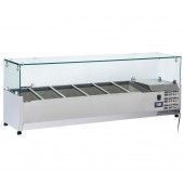 Estrutura Refrigerada Profissional GN 1/3 com Tampa em Vidro, 1500 mm, +2º +8º C (transporte incluído) - Refª 102818