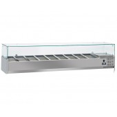 Estrutura Refrigerada Profissional GN 1/3 com Tampa em Vidro, 2000 mm, +2º +8º C (transporte incluído) - Refª 102819