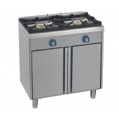 Fogão Industrial a Gás com 2 Queimadores Potentes sobre Móvel com Portas (transporte incluído) - Refª 102994