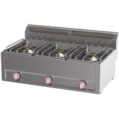 Fogão Industrial a Gás de Bancada com 3 Bicos POTENTES, 20636 Kcal/h, Potência de 24000 Watts (transporte incluído) - Refª 102787