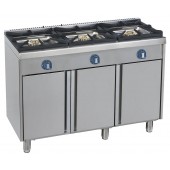 Fogão Industrial a Gás com 3 Queimadores Potentes sobre Móvel com Portas (transporte incluído) - Refª 102996