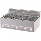 Fogão Industrial a Gás de Bancada com 5 Queimadores, 17025 Kcal/h, Potência de 19800 Watts (transporte incluído) - Refª 102782