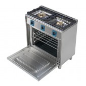 Fogão Industrial a Gás com 2 Queimadores Potentes com Forno Profissional a Gás (transporte incluído) - Refª 102866