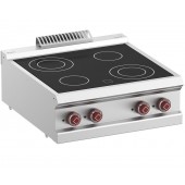 Fogão Industrial Elétrico Trifásico de 4 Zonas em Vitrocerâmica, 8600 Watts (transporte incluído) - Refª 100084