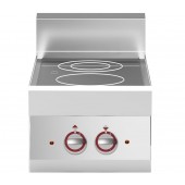 Fogão Industrial Elétrico de 2 Zonas em Vitrocerâmica, 4600 Watts (transporte incluído) - Refª 100015