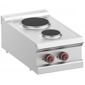 Fogão Industrial Elétrico Trifásico de Bancada com 2 Discos Profissionais, Potência de 4100 Watts (transporte incluído) - Refª 100079