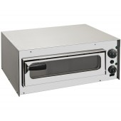 Forno de Pizzas Elétrico Profissional com Porta de Vidro, Câmara Ø 350 mm (transporte incluído) - Refª 102841