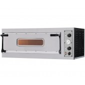 Forno de Pizza Elétrico Industrial Trifásico com Porta de Vidro para 2x Pizzas Ø 350 mm, 5000 Watts (transporte incluído) - Refª 102855