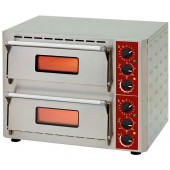 Forno de Pizza Elétrico Monofásico com 2 Câmaras para Pizzas até Ø 430 mm, 6000 Watts (transporte incluído) - Refª 101720